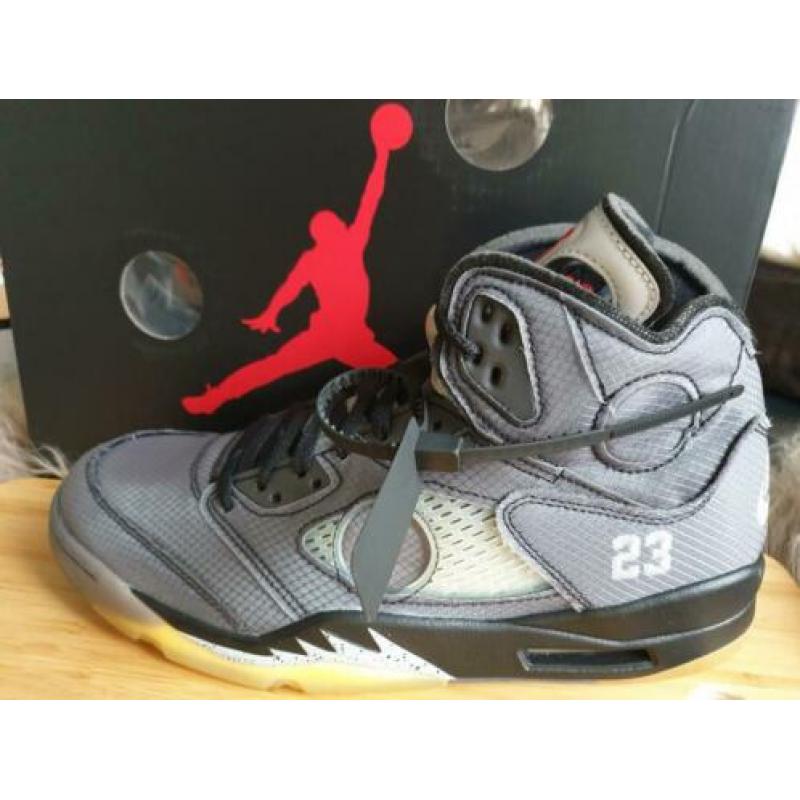Jordan 5 Retro Off-White Black Maat 45
