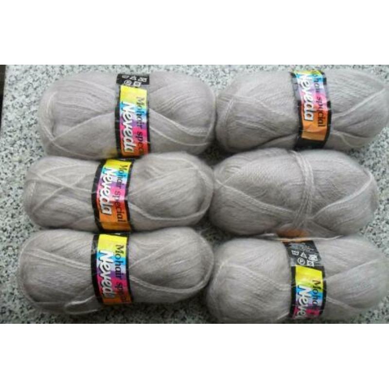 6 bollen mohair brei of haak garen