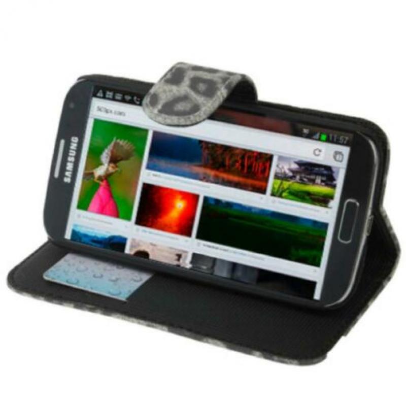 Grijze Luipaard Hoes Samsung Galaxy S4 Case