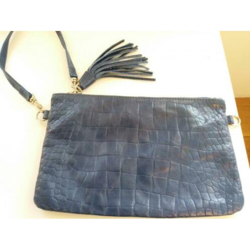 Mooie croco leren tasje van Gianni Chiarini