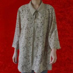 Vintage beige blouse bruin 2.0 bloem
