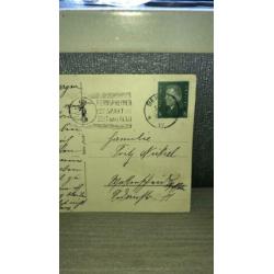 WW2 briefkaart foto Berlin National-Galerie text en zegel