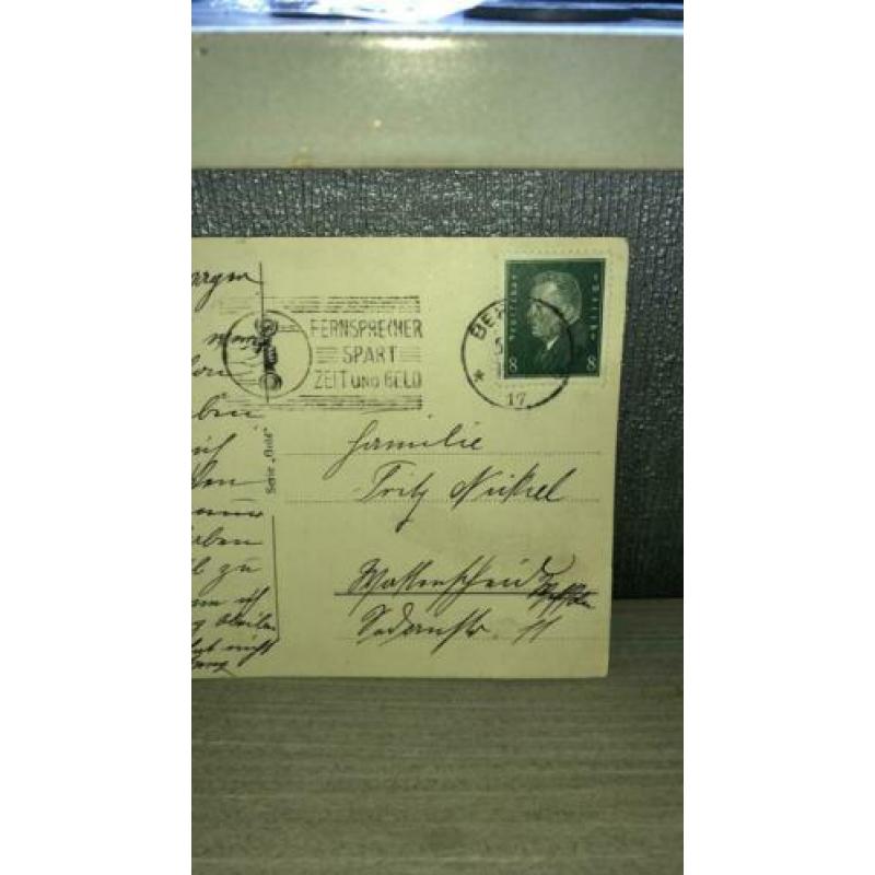 WW2 briefkaart foto Berlin National-Galerie text en zegel