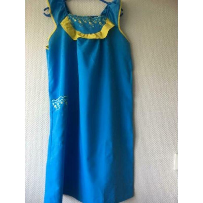 ZGAN *RIKI* Mooie Blauwe Retro Jurk Maat M [MP41] Supermoo