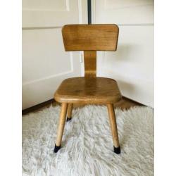 Gaaf retro klepbankje met metalen buizenframe vintage bankje