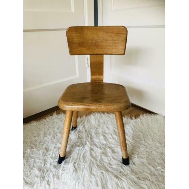 Gaaf retro klepbankje met metalen buizenframe vintage bankje