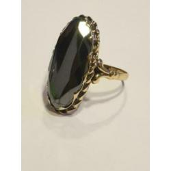 Mooie 14 karaat gouden ring met Hematiet