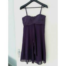 Steps jurk (ook strapless te dragen). Paars. Maat 40. NIEUW!