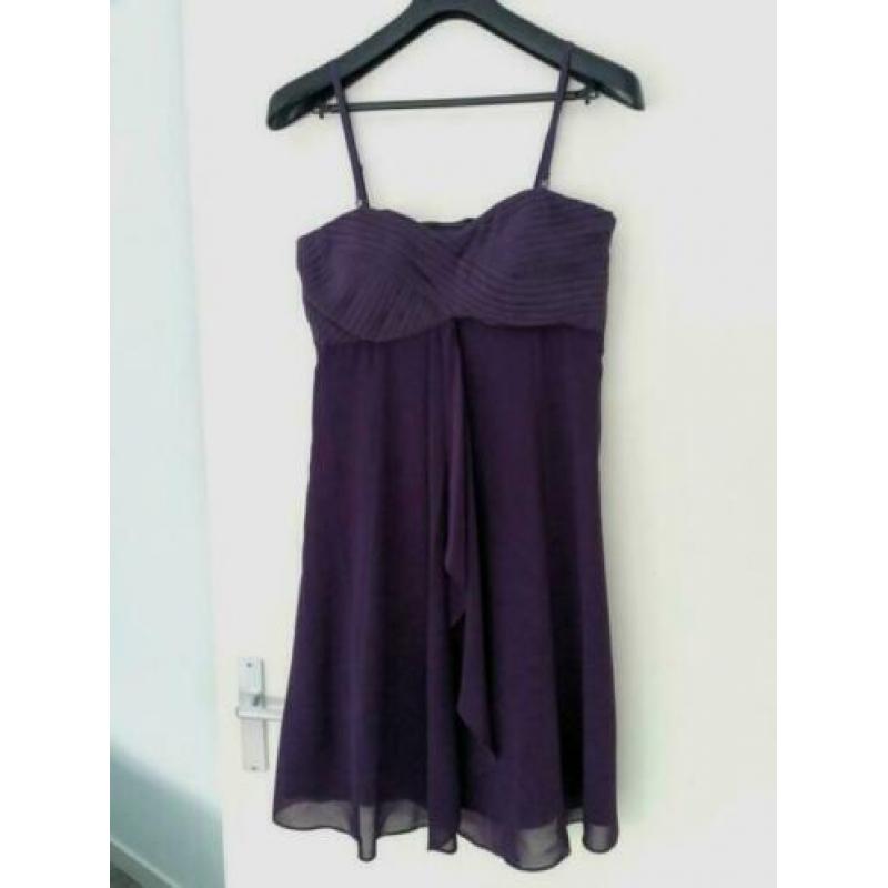 Steps jurk (ook strapless te dragen). Paars. Maat 40. NIEUW!