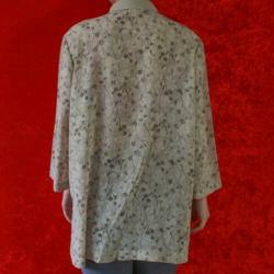 Vintage beige blouse bruin 2.0 bloem