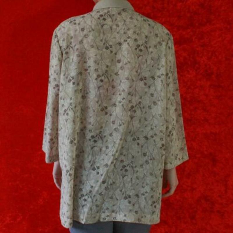 Vintage beige blouse bruin 2.0 bloem