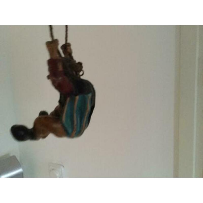 2 X Deco vintage mooie oude parachute met parachutist