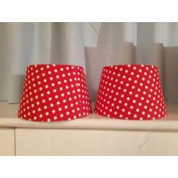 Rode lampenkappen Rood met witte stip