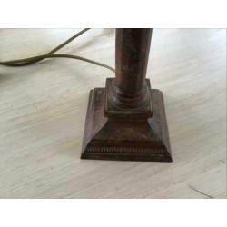 Schemerlamp met roestkleurige voet 47 cm hoog