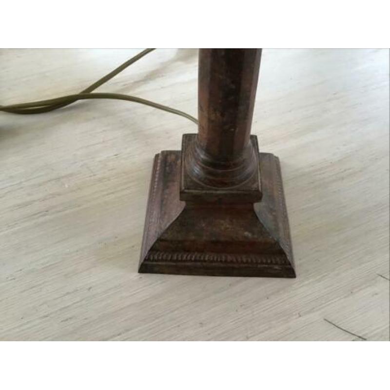 Schemerlamp met roestkleurige voet 47 cm hoog