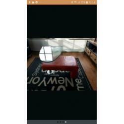 Design salontafel glas en leer