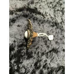 Fraaie koperen RING met steen ?? maat 17. Gratis verzending