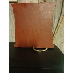 Vintage mini schouw openhaard/lamp/tafellamp-roodbruin