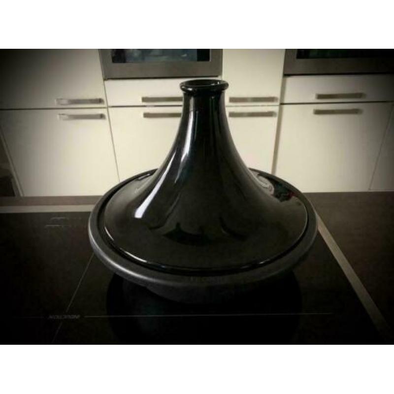 Tajine Le Creuset pan ebbenzwart gietijzer 31 cm ø inductie