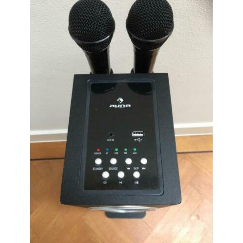 Karaoke toren met 2 microfoons