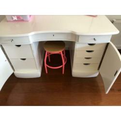 Bureau mahonie hout wit retro vintage jaren 30-40 Zweden