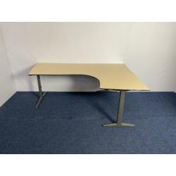 40x Ahrend Mehes wingbureau, ahorn blad, antraciet onderstel