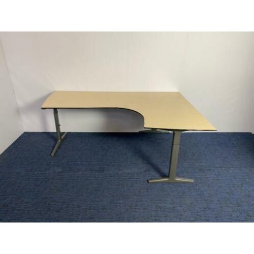 40x Ahrend Mehes wingbureau, ahorn blad, antraciet onderstel