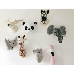 Nieuw! Pluche dierenkop haai. Wanddecoratie. Kinderkamer.