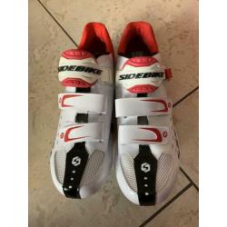 Fietsschoenen, wit/rood van merk sidebike