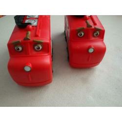 Twee koffers vol met Chuggington treintjes