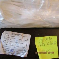 77 stuks Witte Rol/Blinde ritsen 20 cm Color 101