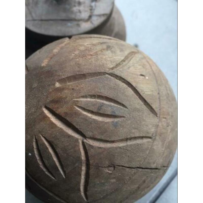 Houten ballen sober stoer landelijk pst 15,-