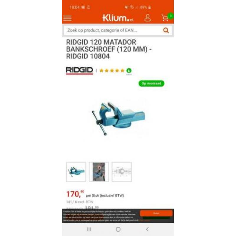 Nette Professionele Bankschroef Matador 120
