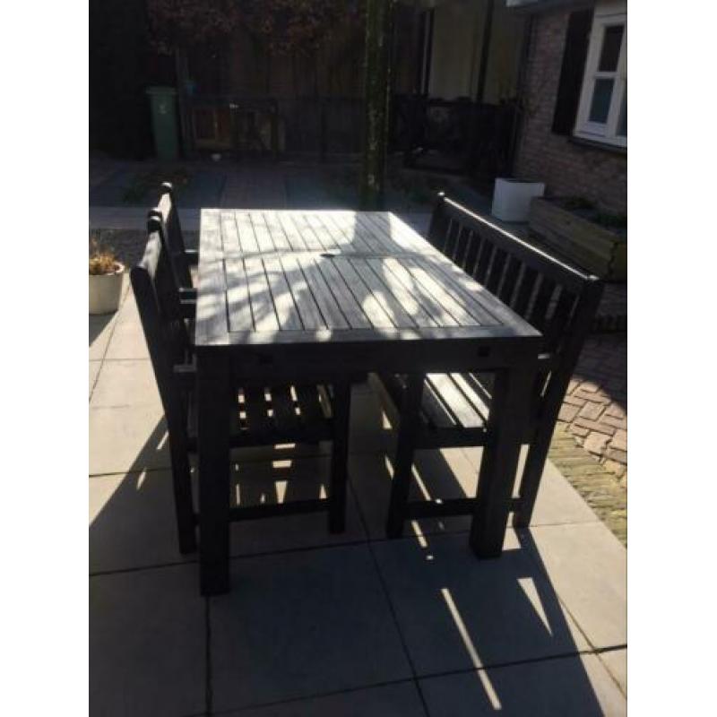 Prachtige hardhouten (teak) tuinset in nieuwstaat!