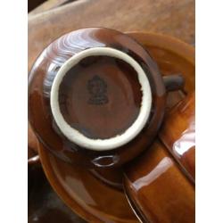 Vintage servies bruin tulowice