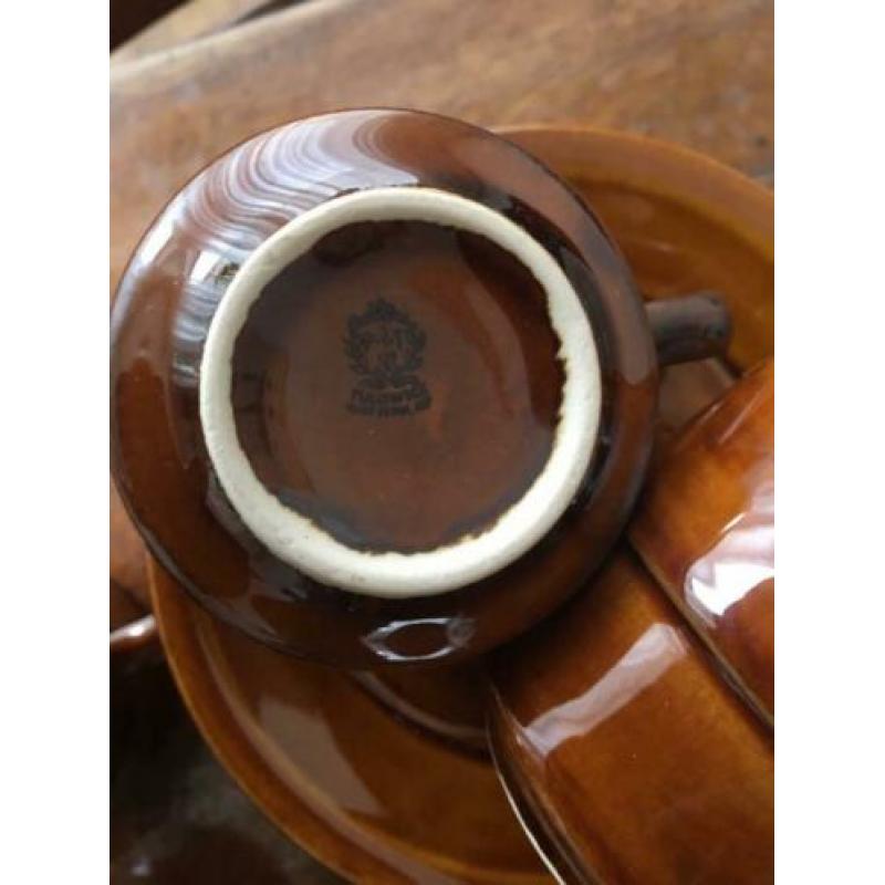 Vintage servies bruin tulowice