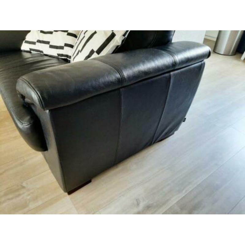 Te koop: Grote Zwart lederen stoel