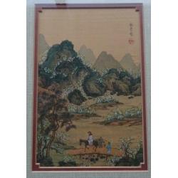 Antiek Chinees schilderij (Aquarel) rond 1900