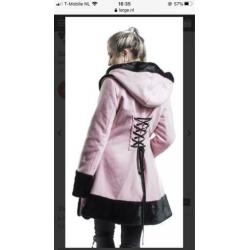 Hell bunny winterjas jane coat lolita , kawaii maat L