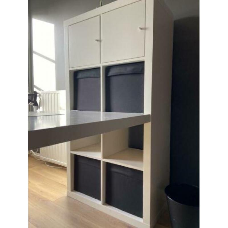 Kallax bureau met kast wit Ikea