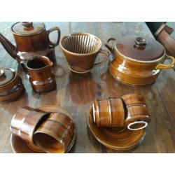 Vintage servies bruin tulowice