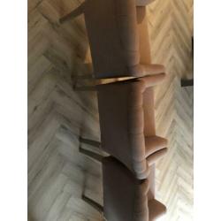 Eetbank + eetkamerstoelen