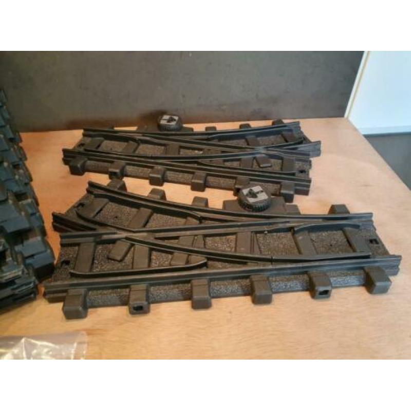 Playmobil trein rail 7.2 m baan met wissels en clips