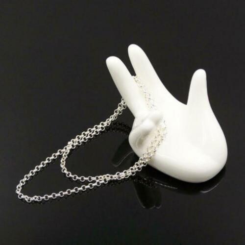 Nieuw! 925 echt zilveren schakelcollier ketting Jasseron cm