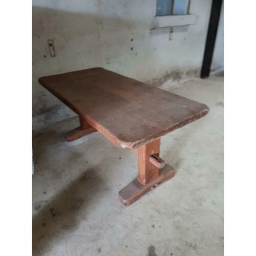 Eettafel kloostertafel massief eiken