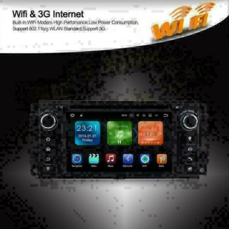Jeep Compass Wrangler radio navigatie carkit android 8.1 dab