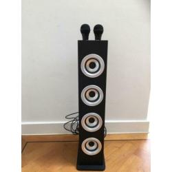 Karaoke toren met 2 microfoons
