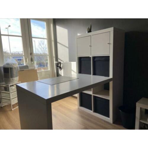 Kallax bureau met kast wit Ikea