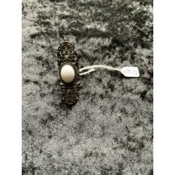 Fraaie koperen RING met steen ?? maat 17. Gratis verzending