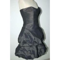 VERA MONT jurk, strapless avond jurkje, zwart grijs, Mt. 34